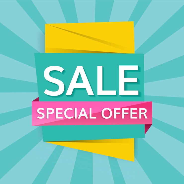 Vettore gratuito segno di vendita offerta speciale