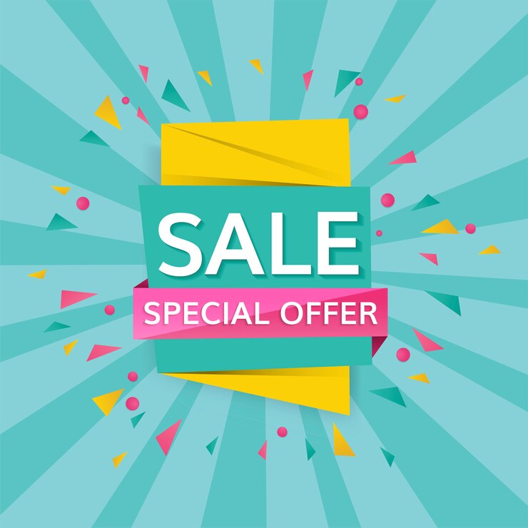 Vettore gratuito segno di vendita offerta speciale