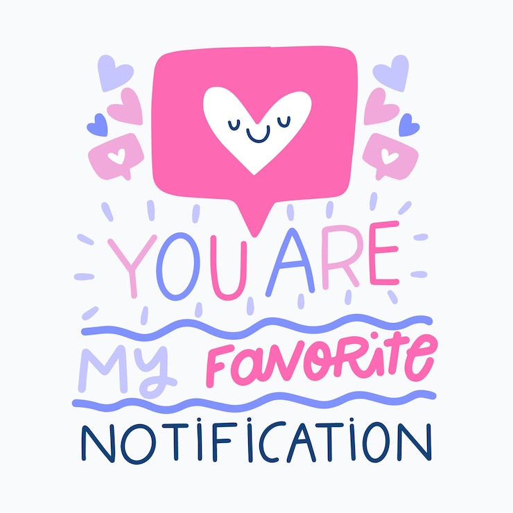 Vettore gratuito sei la mia lettera di notifica preferita