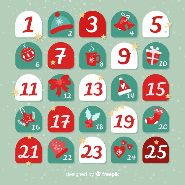 Semplice calendario dell'avvento