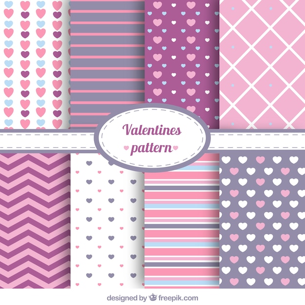Serie di modelli astratti di San Valentino