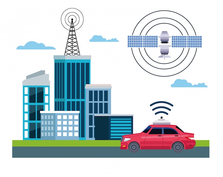 Vettore gratuito servizio di localizzazione gps