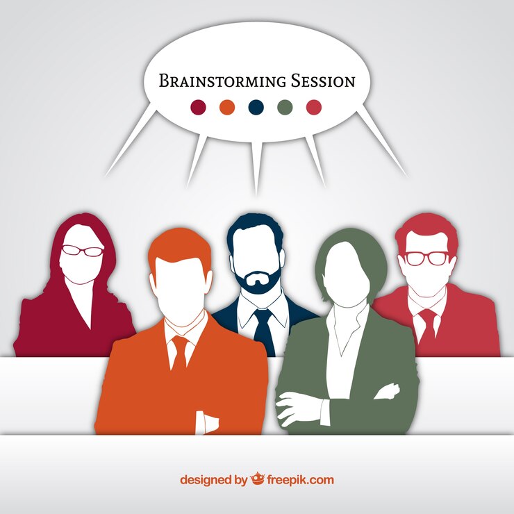 Vettore gratuito sessione di brainstorming
