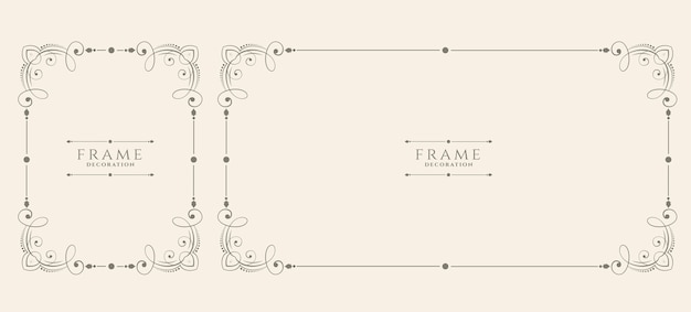 Set cornice floreale vintage decorativo stile matrimonio