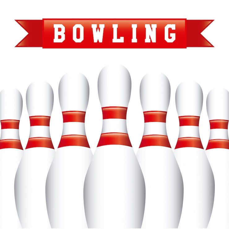 Vettore gratuito set da bowling