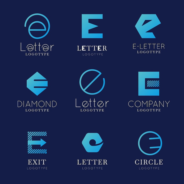 Vettore gratuito set design piatto e logo