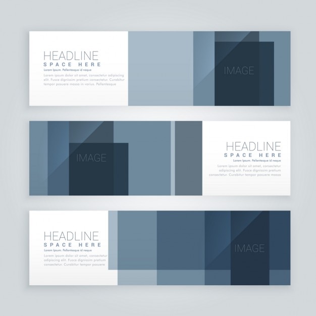 Vettore gratuito set di astratto business banner