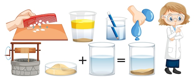 Set di attrezzature necessarie per esperimenti scientifici