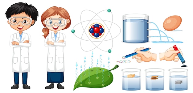 Set di attrezzature necessarie per esperimenti scientifici