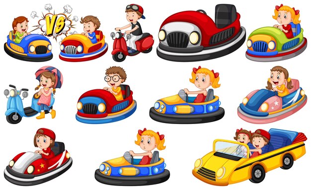 Set di bambini in sella a GoKart
