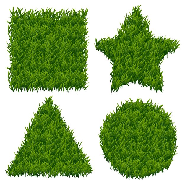Set di banner di erba verde