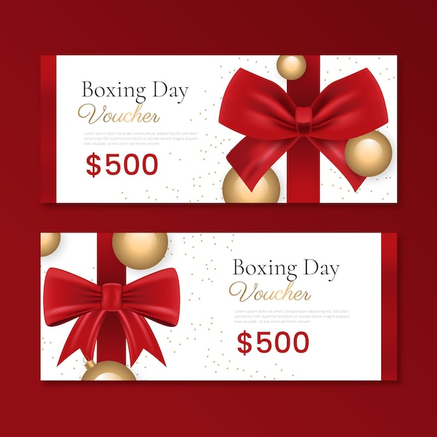 Set di banner di vendita di boxing day orizzontale sfumato