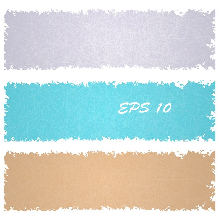 Vettore gratuito set di banner grungy