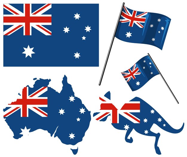 Set di banner per il giorno dell'Australia