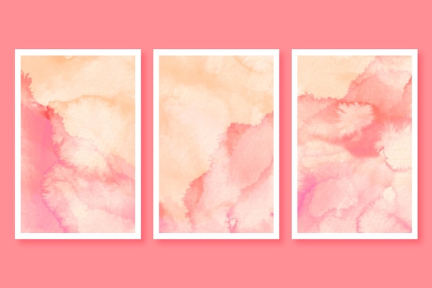 Set di carte acquerello minimalista
