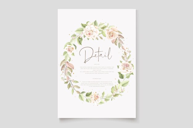 set di carte floreali disegnate a mano
