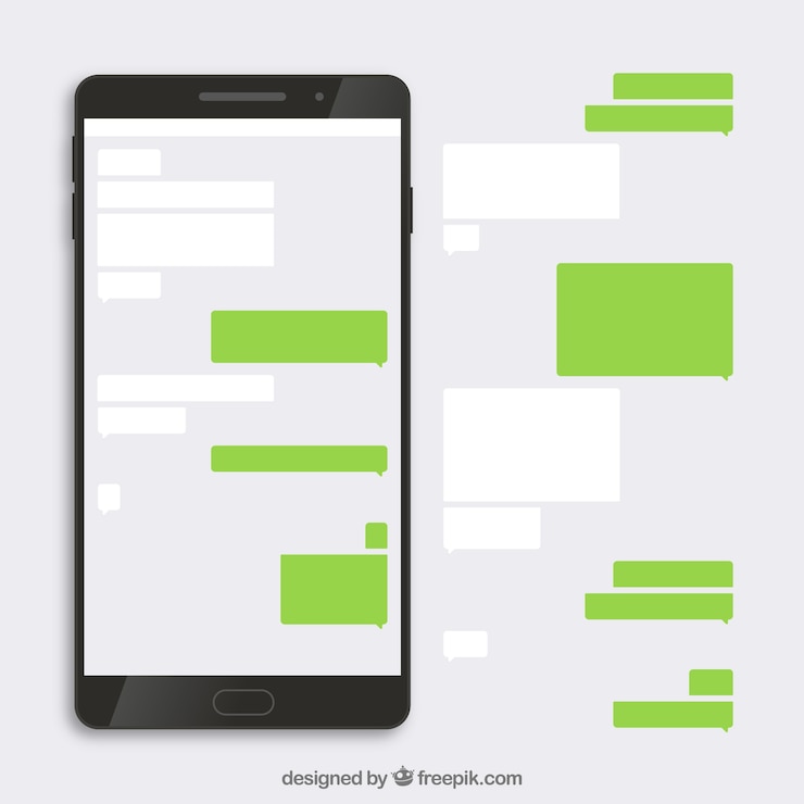Vettore gratuito set di chat di bolle diverse per l'app di messenger