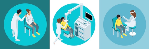 Set di composizione isometrica per otorinolaringoiatria