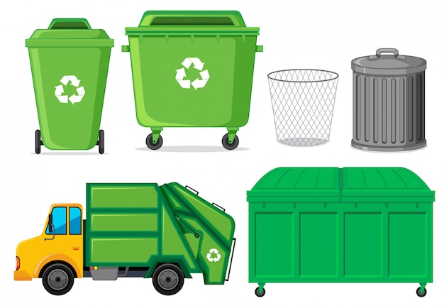 Set di contenitore per rifiuti