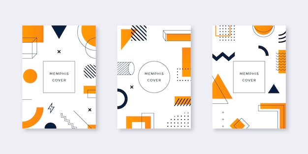 Set di copertine di design di Memphis