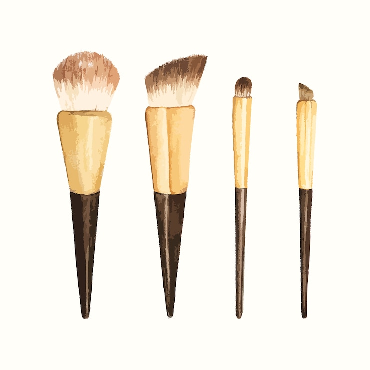 Vettore gratuito set di cosmetici arrossati disegnati a mano