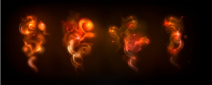 Vettore gratuito set di effetti di incantesimi con la bacchetta magica