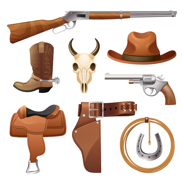 Set di elementi da cowboy