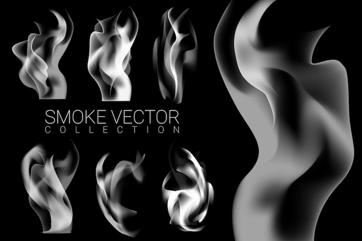 Vettore gratuito set di fumo
