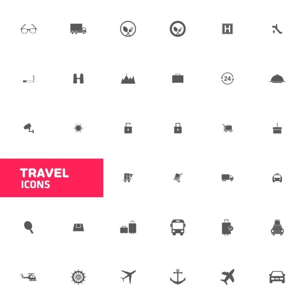 Set di icone di viaggio
