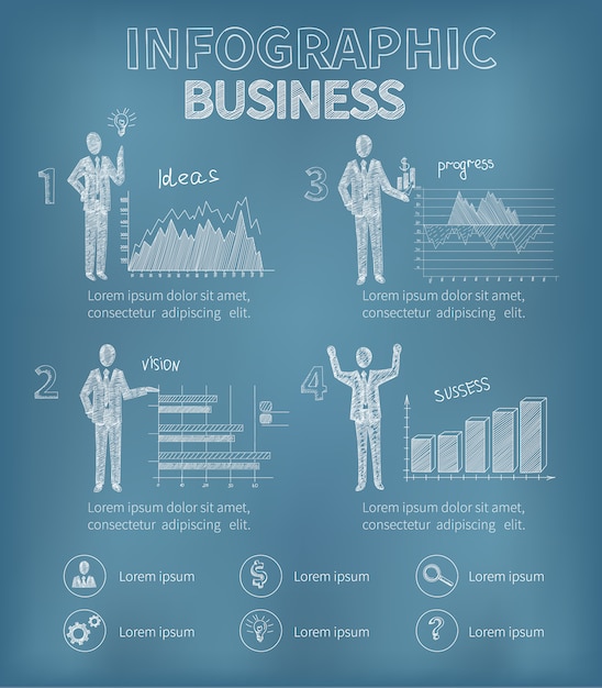 Set di infografica di affari