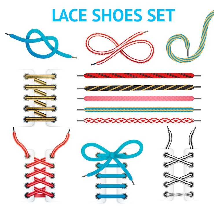 Vettore gratuito set di lacci colorati
