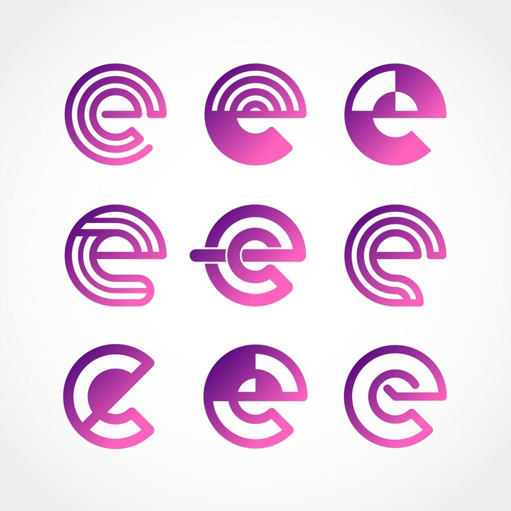 Vettore gratuito set di modelli di logo o gradiente