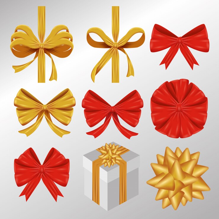 Vettore gratuito set di nastri decorativi