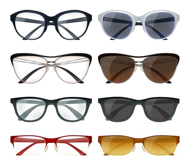 Set di occhiali moderni