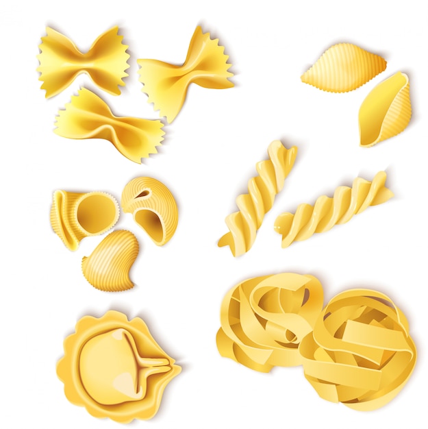 Set di pasta italiana tradizionale