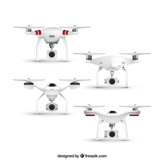 Set di quattro droni realistici