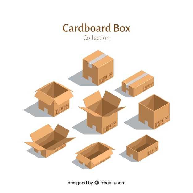Set di scatole di cartone per la spedizione