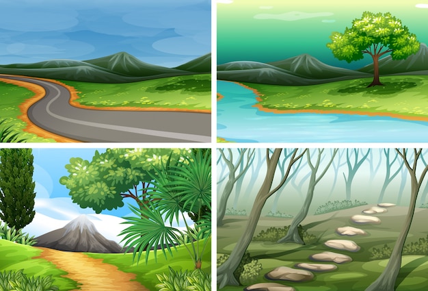 Set di scene della natura