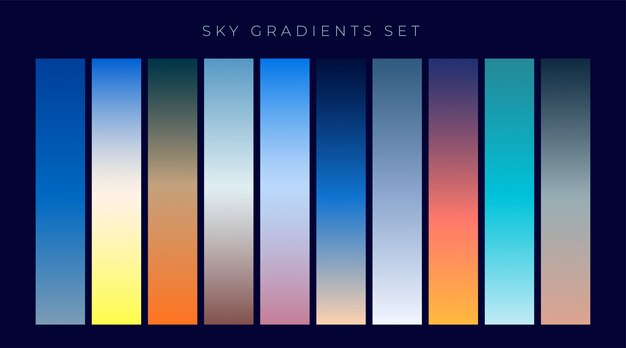 set di sfondo gradienti del cielo