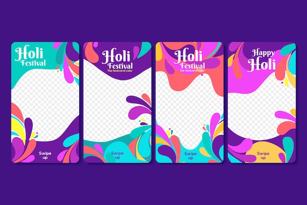 Set di storie di Holi Instagram