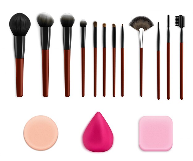 Set di strumenti di trucco cosmetico