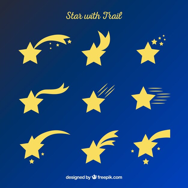 Set di tracce di stelle creative