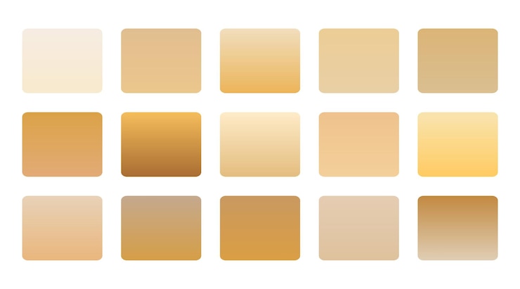 Vettore gratuito set di trendy gradient color palette banner per il prossimo progetto