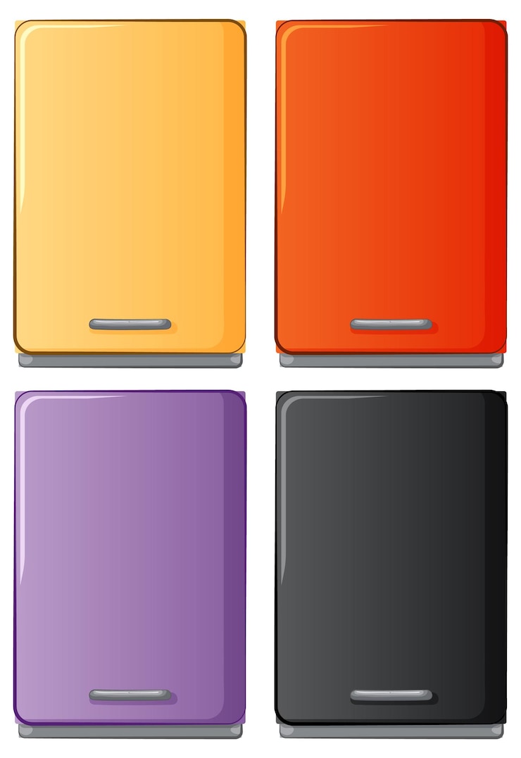 Vettore gratuito set vettoriale di dispositivi mobili colorati