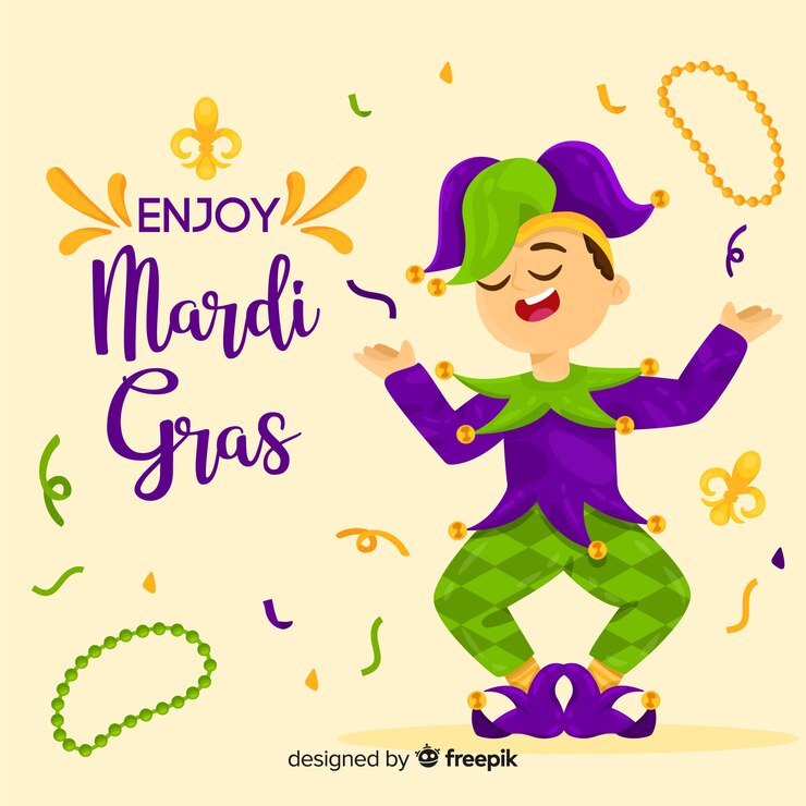 Vettore gratuito sfondamento del carnevale di mardi gras