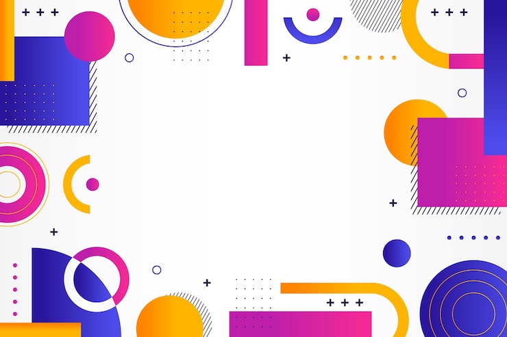 Vettore gratuito sfondamento di forme geometriche gradienti