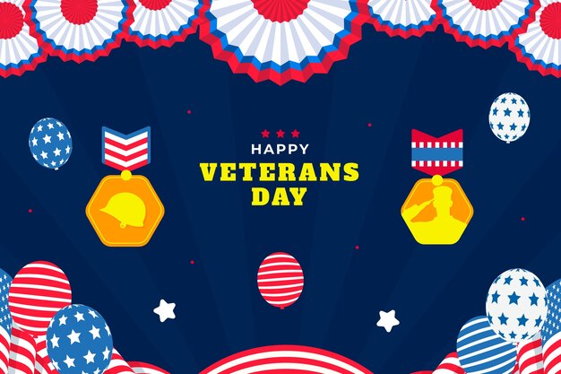 Sfondamento piatto del giorno dei veterani