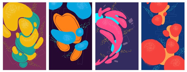 Vettore gratuito sfondi di arte astratta arti di pittura modulari