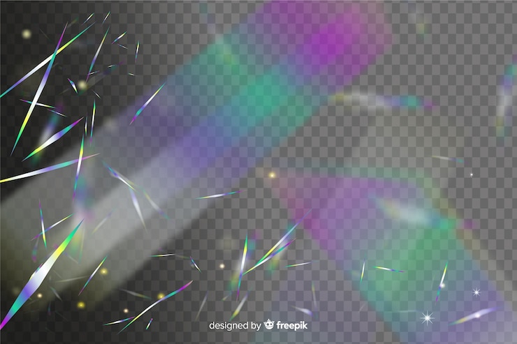 Vettore gratuito sfondi di confetti olografici luminosi