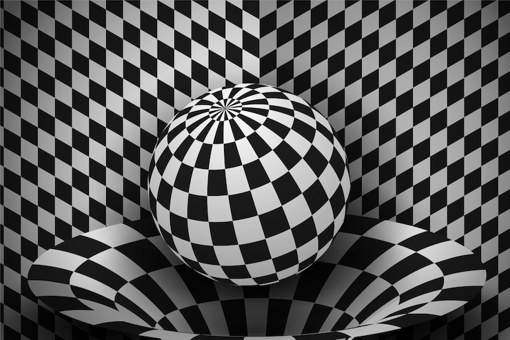 Vettore gratuito sfondi di illusioni ottiche psichedeliche